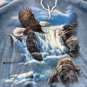 Gildan Eagle Print Sweatshirt Size Large